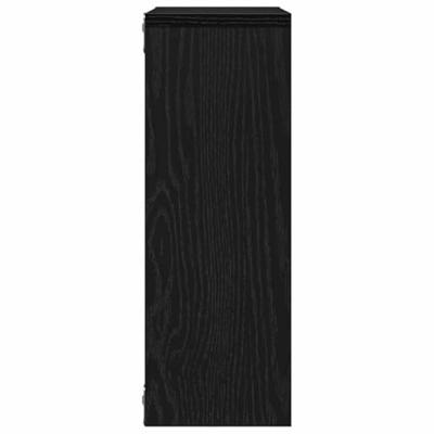 Wandplank 45x16x45 cm spaanplaat zwart eikenkleurig Wandplank 45x16x45 cm spaanplaat zwart eikenkleurig