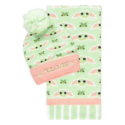 Star Wars - The Mandalorian Beanie & Scarf Giftset (Pink/Green)