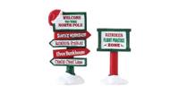 Kerstfiguur North pole signs set of 2 LEMAX - Lemax - thumbnail