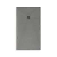 Douchebak BWS Elsa Composiet Anti-slip 140x90x3 cm Mat Grijs - thumbnail