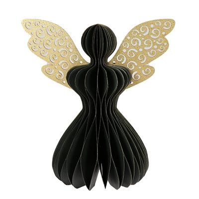 Papieren engel glitter 30 cm donkergroen kerstversiering Buitengewoon de Boet - Buitengewoon de boet