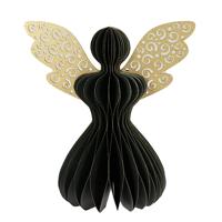 Papieren engel glitter 30 cm donkergroen kerstversiering Buitengewoon de Boet - Buitengewoon de boet - thumbnail