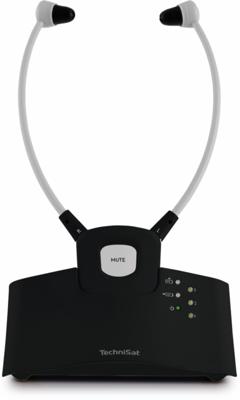 TechniSat STEREOMAN ISI 3 Draadloze stereo draadloze hoofdtelefoon voor televisie en muzieksystemen met dockingstation, zwart
