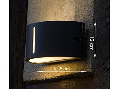 Buitenlamp e27 fitting voordeur donker grijs &apos;Bonn&apos; up down lighter 25 cm