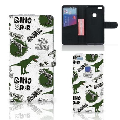 Telefoonhoesje | Met pasjeshouder | voor Huawei P10 Lite Dinosaurus