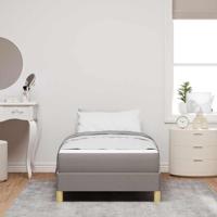 Boxspring bed Taupe, Bruin 90 x 200 cm Stof, Engineered Hout - thumbnail