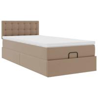 Ottoman bed met matrassen en LED's 80x200 cm kunstleer - thumbnail