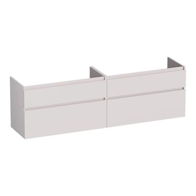 Brauer Delight - Onderkast - 160 cm - met 4 Softclose Lades Greeploos en 2 Sifon Uitsparingen - Mat Zand