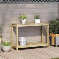 Oppottafel met schap 108x35x75 cm gempregneerd grenenhout - thumbnail