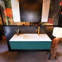 Badkamermeubelset Mondiaz Erin 120 cm met 1 Lade met RIDGE Wastafel Midden Talc met 1 kraangat Greeploos Mat Smag - thumbnail