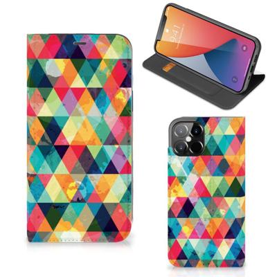 iPhone 12 Pro Max | Hoesje met Magneet | Geruit iPhone 12 Pro Max | Hoesje met Magneet | Geruit