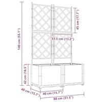 Tuin Bloempot 2 pcs Grijs 80 x 40 x 143 cm Staal - thumbnail
