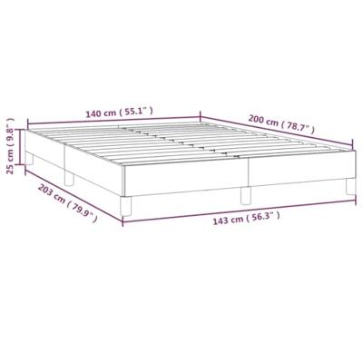 Bedframe stof donkerbruin 140x200 cm