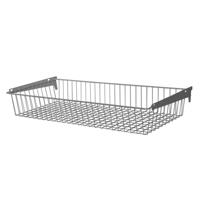 Drahtkorb H.120mm B.800mm T.350mm weißalu.m.2 Trägern ELEMENT SYSTEM - thumbnail