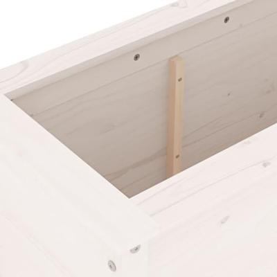 VidaXL Plantenbak 82,5x40x78 cm massief grenenhout wit