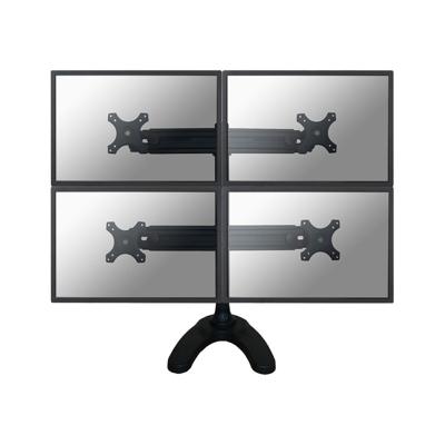 Neomounts FPMA-D700DD4 Monitorvoet Aantal monteerbare displays: 4 Display(s) 48,3 cm (19) - 76,2 cm (30) Zwart In hoogte verstelbaar, Kantelbaar, Zwenkbaar,