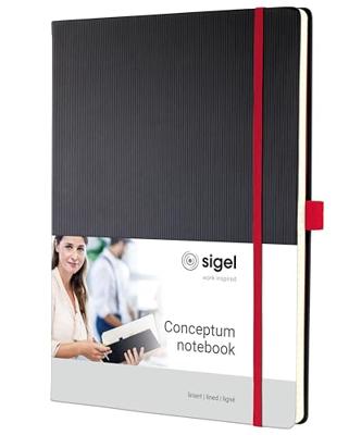 Sigel SI-CO661 Notitieboek Conceptum RED Edition Hardcover A4 Zwart Lijn