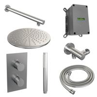 Inbouw Regendouche Set Brauer Brushed Edition Wanduitloop Ronde Hoofddouche 30 cm RVS Look Brauer - thumbnail