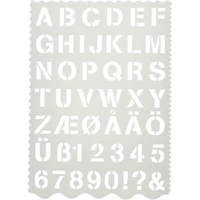 Creativ Company Sjabloon, letters en cijfers, h: 25 mm, vel 21x29 cm, 1 stuk