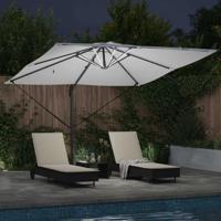 VidaXL Parasol zand 286 x 284 x 270 cm aluminium en polyester - thumbnail
