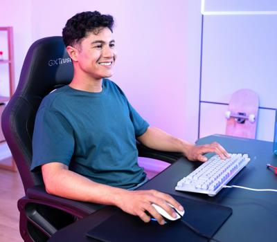 Gaming Keyboard Trust GXT 833W Wit Qwerty Spaans QWERTY