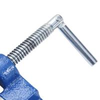 VidaXL Bankschroef voor kolomboormachine 76 mm gietijzer blauw - thumbnail