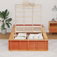 Bedframe met opslag Wasbruin 90 x 190 cm Massief hout - thumbnail