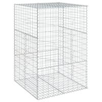 VidaXL Schanskorf 100x100x150 cm gegalvaniseerd ijzer zilverkleurig - thumbnail