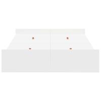 Opbergbedframe met hoofdeinde Wit 120 x 190 cm Bewerkt hout - thumbnail