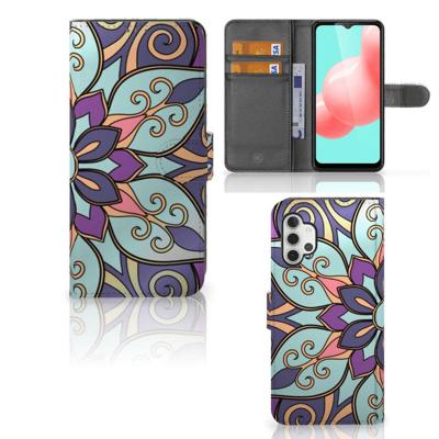Samsung Galaxy A32 5G Hoesje Purple Flower Samsung Galaxy A32 5G Hoesje Purple Flower