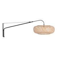 Steinhauer MuurlampElegant Classy zwart met rotan kap - 4448ZW - thumbnail