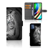 Motorola Moto G9 Plus | Telefoonhoesje | Met pasjeshouder | Tijger - thumbnail