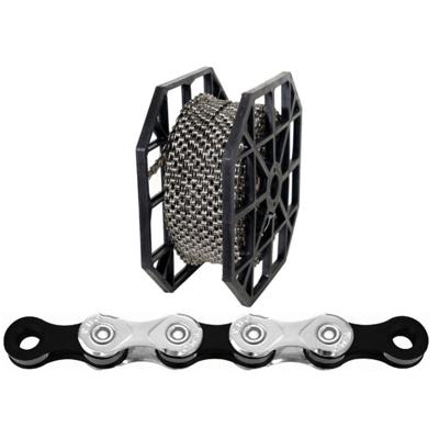 KMC x12 rol ketting - 50m - zilver/zwart