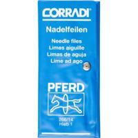 PFERD TOOLS 12313062 CORRADI naaldvijlenset Zwitserse kap 1 in PVC-roltas Lengte 140 mm 1 stuk(s) - thumbnail