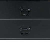 Ladekast industrile stijl 78x40x93 cm metaal zwart - thumbnail