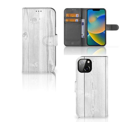 Apple iPhone 14 | Book Style Case | White Wood Apple iPhone 14 | Book Style Case | White Wood
