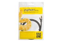 PYTHON RJ45 Ethernet LAN-patchkabel met Cat. 7 ruwe kabel, met vergrendelingsbescherming RNS en nylon vlecht, S/FTP, PiMF, halogeenvrij, 500MHz, OFC, 10-gigabit-compatibel - zwart, 0,5 m - thumbnail
