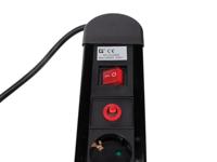 4-Voudige stekkerdoos met overspanningsbeveiliging randaarde - thumbnail