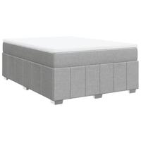 Boxspring met matras stof lichtgrijs 180x200 cm - thumbnail