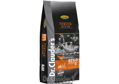 Dr. Clauder's Junior Medium gevogelte hondenvoer 12,5 kg Dr. Clauder's Junior Medium gevogelte hondenvoer 12,5 kg