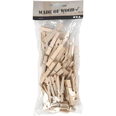 Creativ Company Wasknijpers, l: 48 mm, b: 6 mm, 50 stuk/ 1 doos