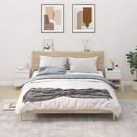 Nachtkastjes 2 st 40x35x50 cm wit - thumbnail