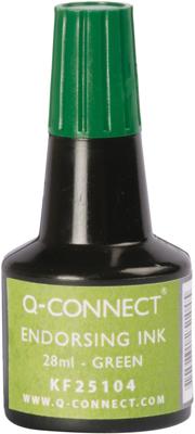 Q-CONNECT stempelinkt, flesje van 28 ml, groen
