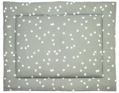 Briljant Baby boxkleed spots stone green 80x100 cm