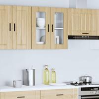 Keukenbovenkast met glazen deur Porto sonoma eikenkleurig - thumbnail