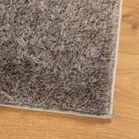 Vloerkleed hoogpolig glanzend 100x200 cm grijs - thumbnail