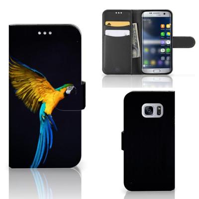 Samsung Galaxy S7 | Telefoonhoesje | Met pasjeshouder | Papegaai