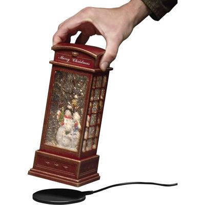 Konstsmide 4371-550 LED-decor Telefooncel met sneeuwpopfamilie Warmwit LED Rood Besneeuwd, Watergevuld, Timer, Schakelaar Konstsmide 4371-550 LED-decor Telefooncel met sneeuwpopfamilie Warmwit LED Rood Besneeuwd, Watergevuld, Timer, Schakelaar