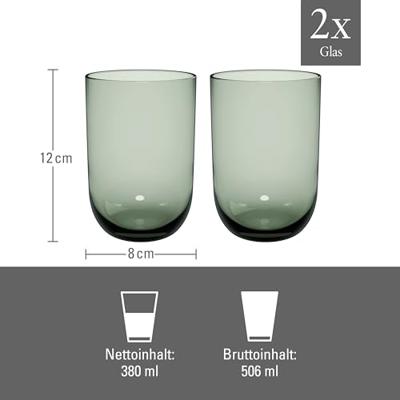 LIKE BY VILLEROY & BOCH - Like Sage - Longdrinkglas 0,45l set/2 LIKE BY VILLEROY & BOCH - Like Sage - Longdrinkglas 0,45l set/2