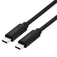 VALUE USB4 Gen3x2 Kabel, C-C, M/M, 40Gbit/s, 100W , zwart, 0,8 m - thumbnail